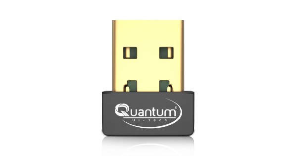 Quantum USB WiFi Adapter for PC, N150 Wireless Network Adapter for Desktop - Nano Size WiFi Dongle Compatible with Windows 10/7/8/8.1/XP/ Mac OS QHM-600 (Gold)