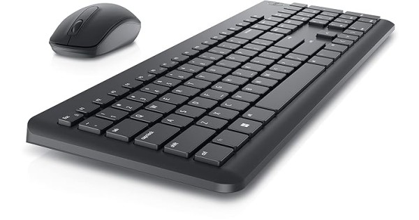 DELL KM3322W Keyboard Mouse Combo Anti-fade Spill-resistant Keys Wireless Multi-device Keyboard Black