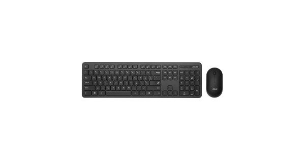 ASUS Wireless Keyboard and Silent Optical Mouse Set CW100 Up to 1600dpi,RF 2.4GHz Black