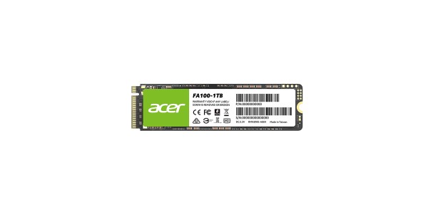 Acer FA100 1TB NVMe PCIe Gen3 x4 NVMe 3D NAND SSD M.2 Internal SSD-3300MB/s R, 2700MB/s W Speed