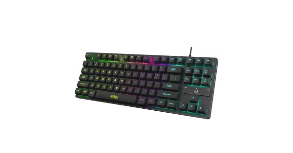 Amkette EvoFox Fireblade Backlit Membrane Wired Gaming Keyboard with Breathing Effect 19 Anti-Ghosting Keys Refurbished