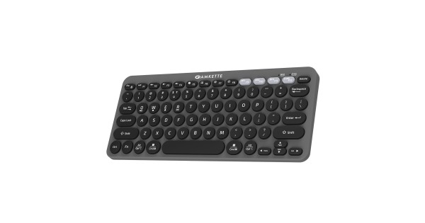 Amkette New and Improved Optimus BT 4 in 1 Multi Device Wireless Keyboard/Bluetooth Keyboard | One Click Device Switching (Grey)