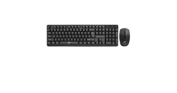 Ant Value FKBRI03 / Auto-Stand-by, Silent Keys, 8 hot Keys Keyboard and Mouse Set Wireless Desktop Keyboard (Black)