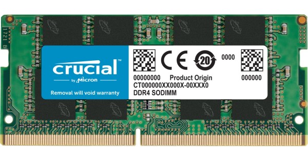 Crucial RAM 16GB DDR4 3200 MHz CL22 Laptop Memory CT16G4SFRA32A