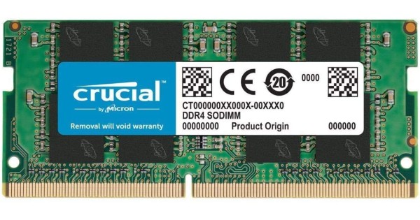 Crucial RAM 8GB DDR4 2666 MHz CL19 Laptop Memory CT8G4SFRA266