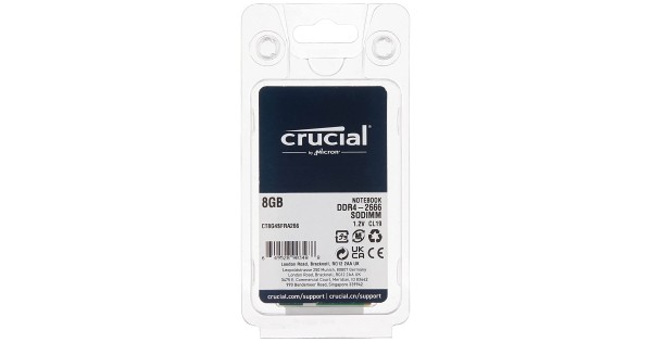 Crucial RAM 8GB DDR4 2666 MHz CL19-Laptop Memory
