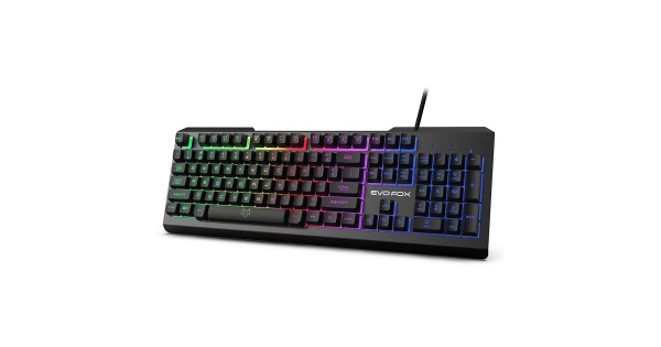 EvoFox Warhammer Full Size Gaming Keyboard with Breathing Effect LED Backlit (Black)