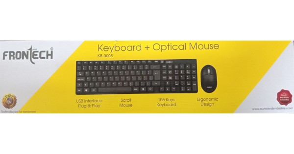 Frontech KEYBOARD + OPTICAL MOUSE KB-0005 Combo Set