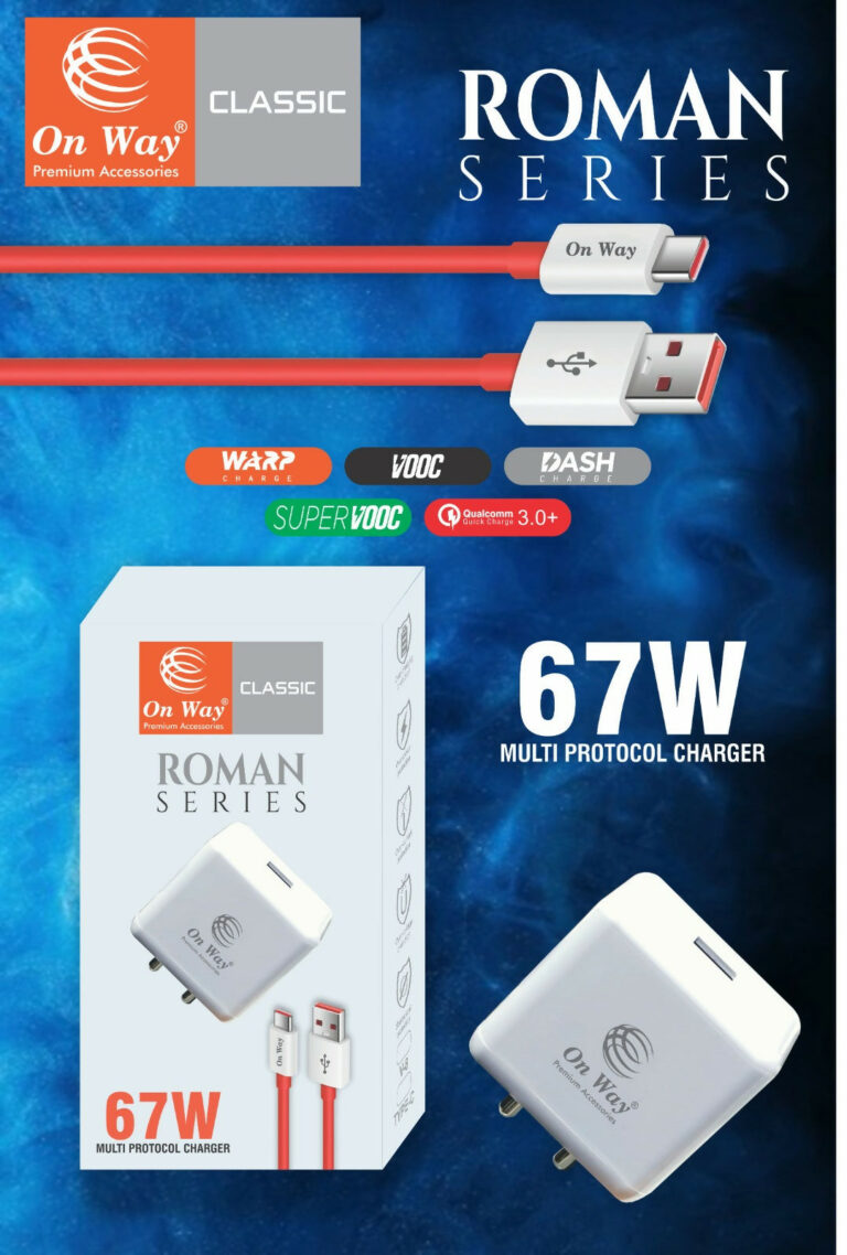 Premium Onway 67W Roman Series Micro Charger with Cable