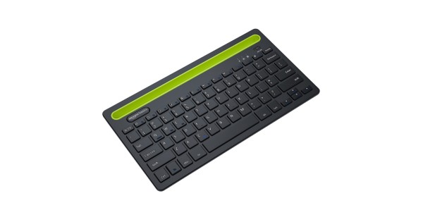 amazon basics Wireless Bluetooth Multi-Device Keyboard for Windows, Apple iOS Android or Chrome, Compact Space-Saving Design (Black)