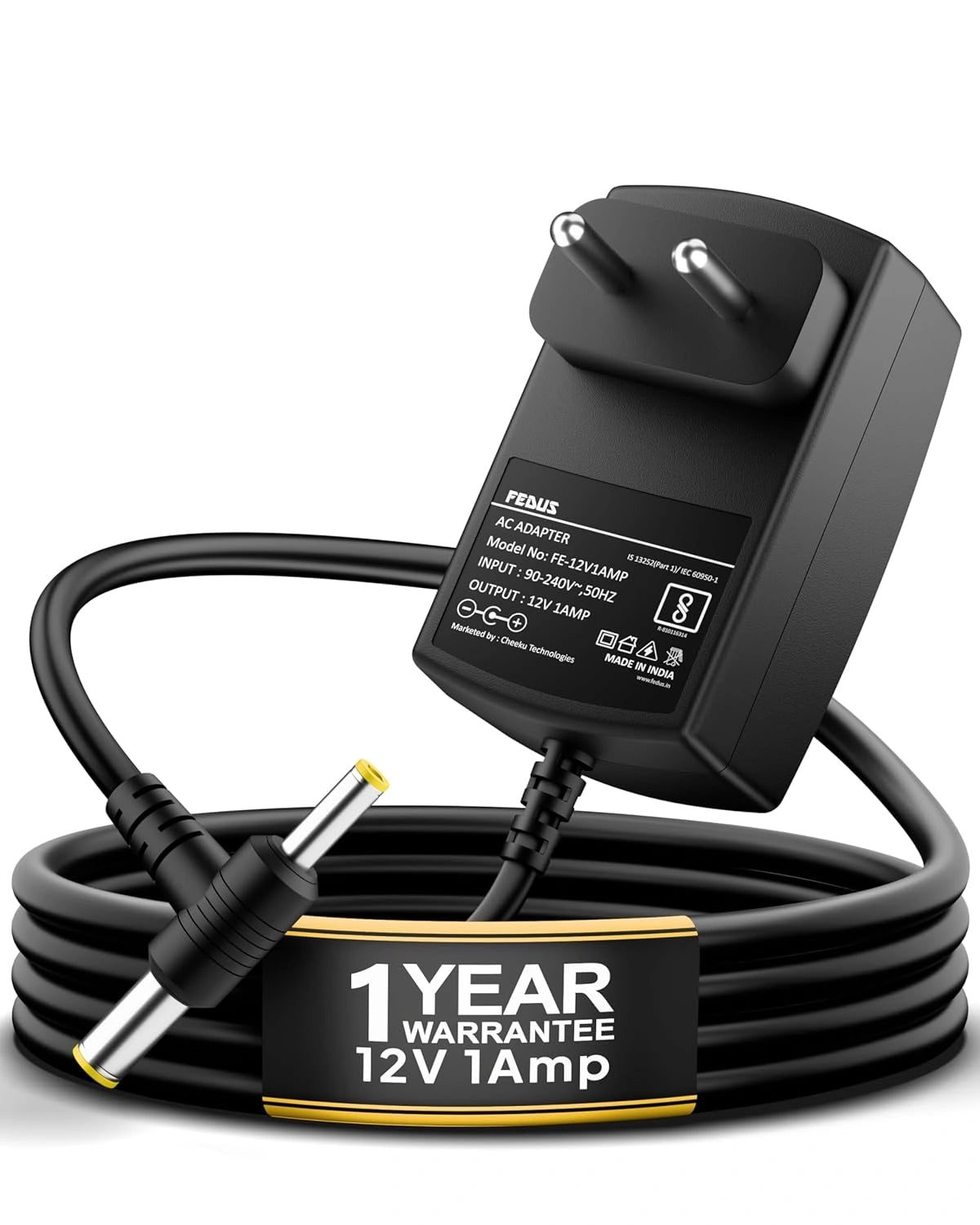 FEDUS 12V 1A DC Power Adapter Powers Supply SMPS LCD Monitor