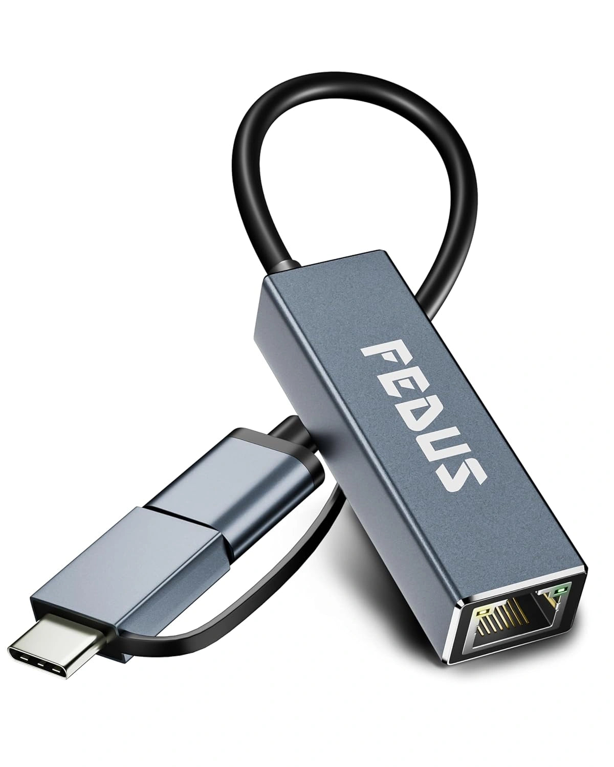 2-in-1 Type-C to Ethernet Adapter | 1 GIGA USB 3.0 Converter