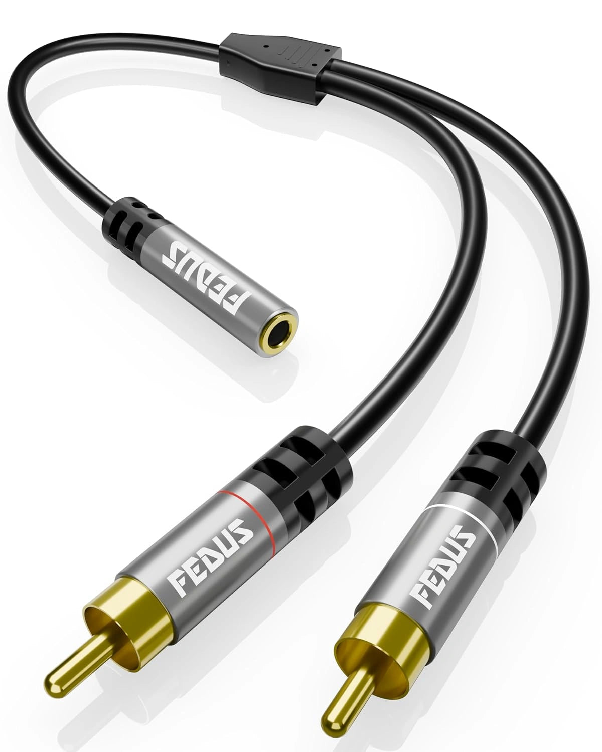 2RCA to 3.5mm Female Adapter - Male Stereo Audio Y Cable