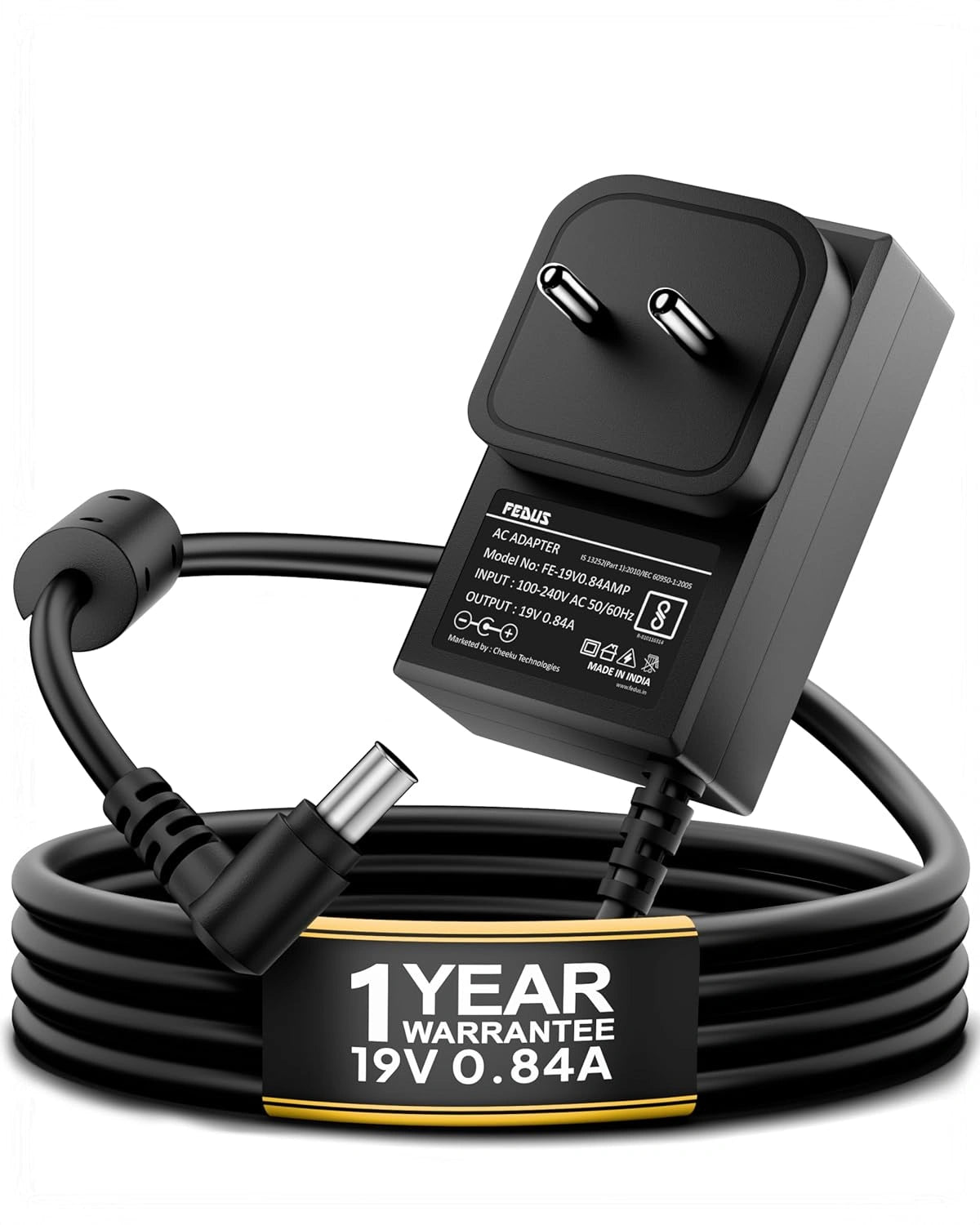 FEDUS 19V 0.84A Power Supply Adapter for HDTV, LCD Monitor