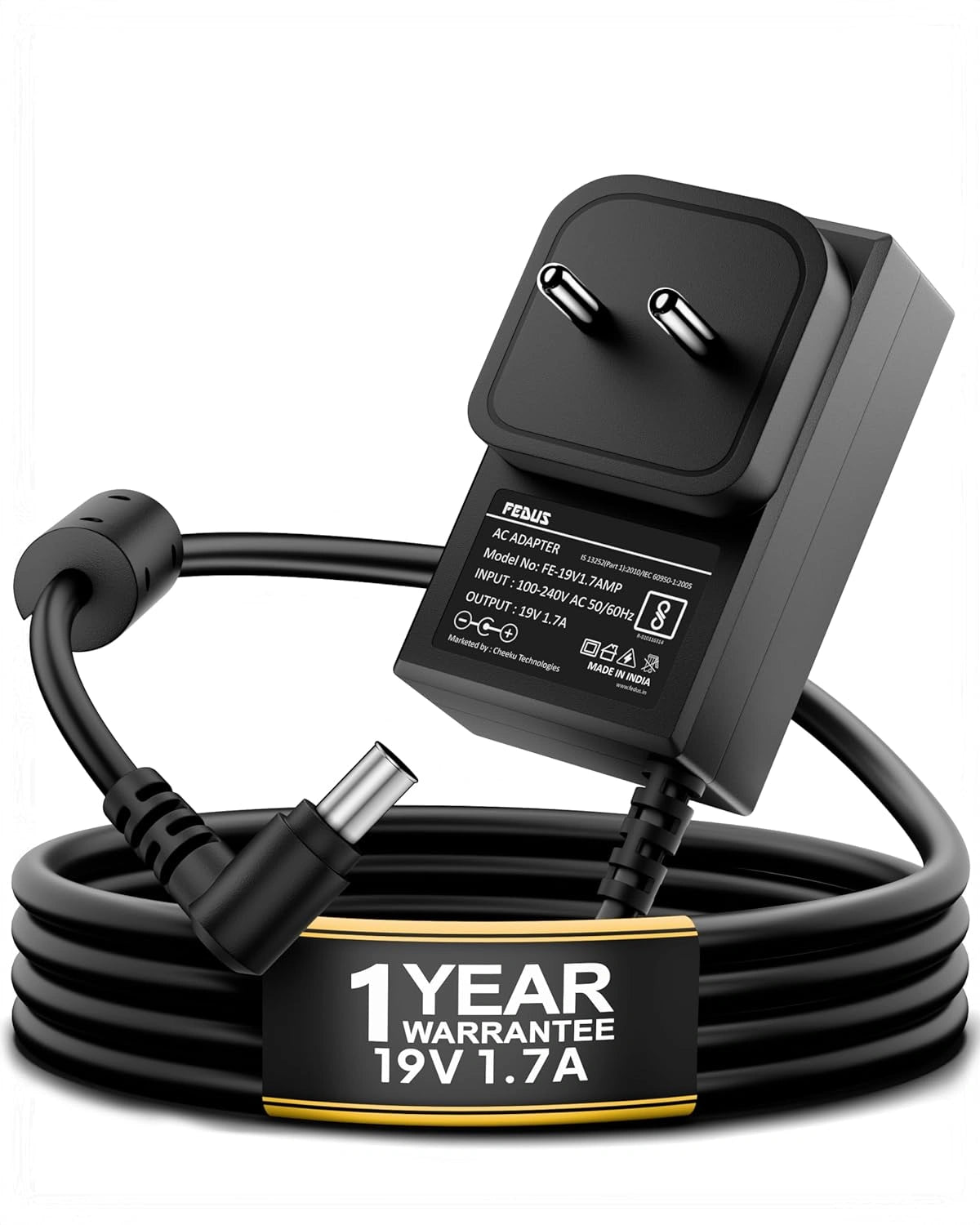 FEDUS 19V 1.7A Power Supply Adapter for LG Monitor, HDTV