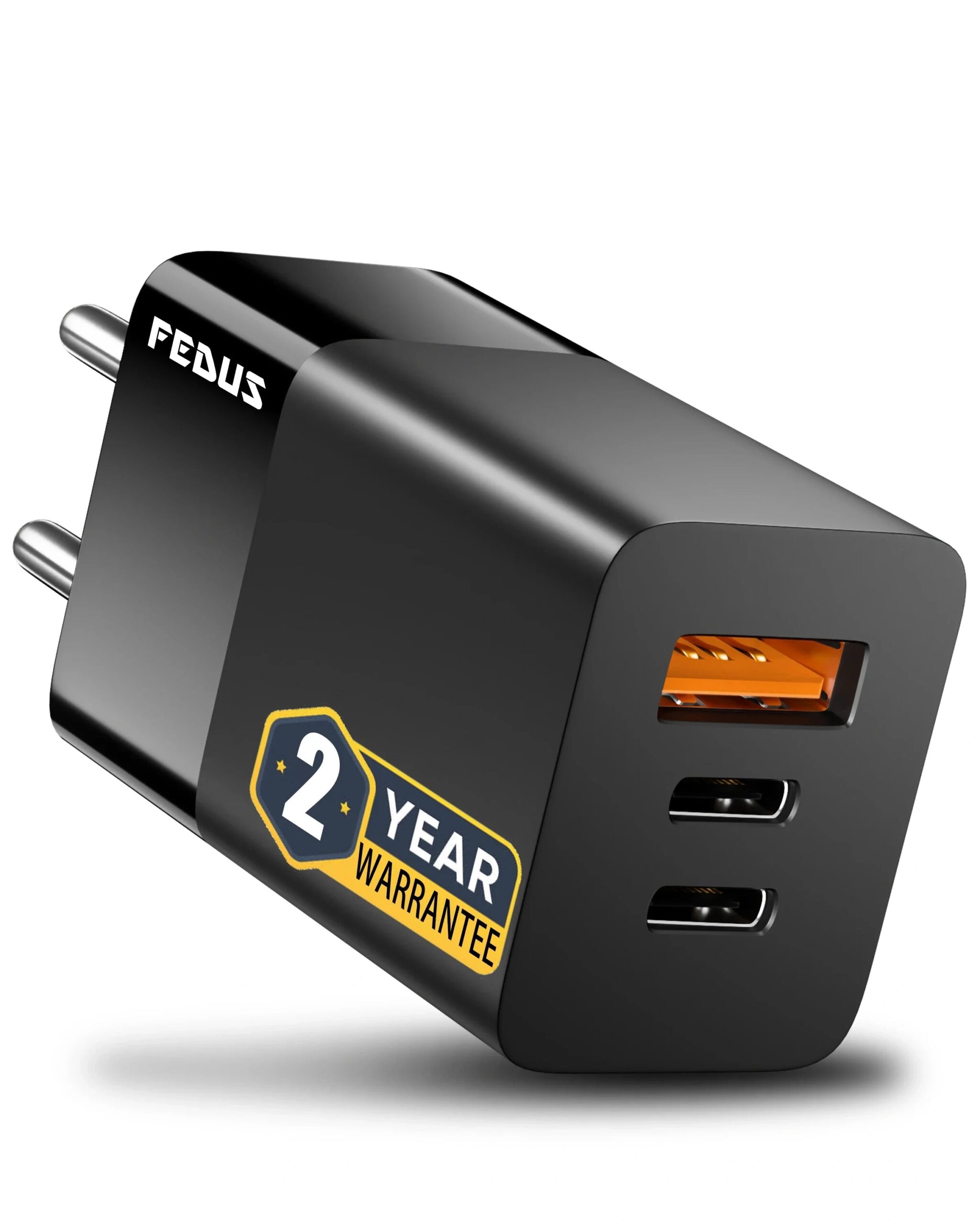 FEDUS 65W GaN Fast Charger - Dual Type C & USB port Adapter