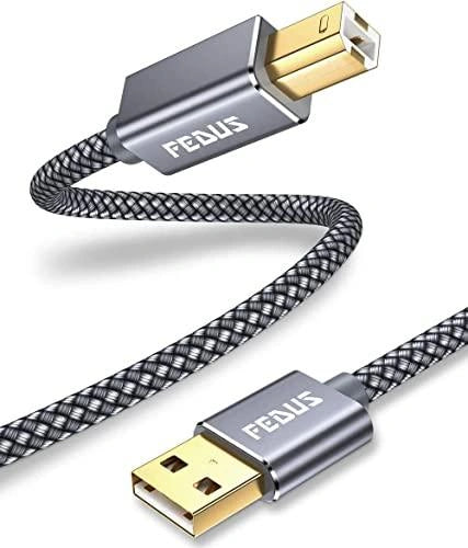 FEDUS USB 2.0 A to Male USB B Gold Plated Printer Cable