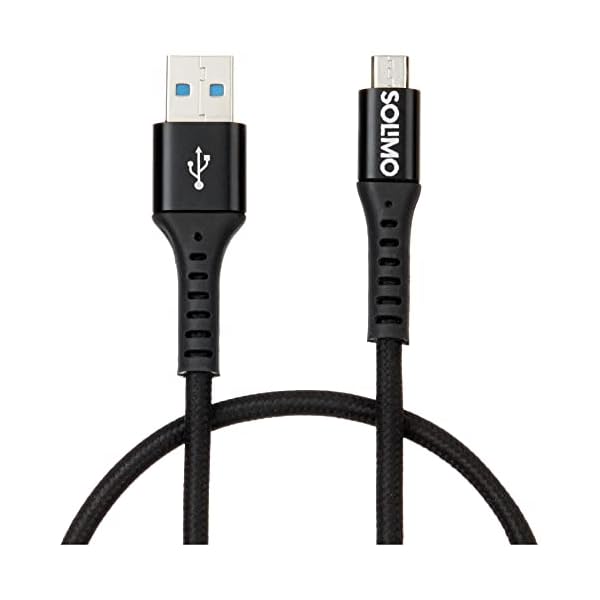 Solimo Fast Charging Braided Micro USB Data Cable