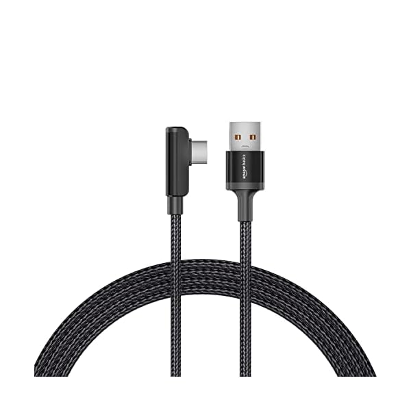 Basics 3A Charging L Shaped Braided Usb A To Usb Type C