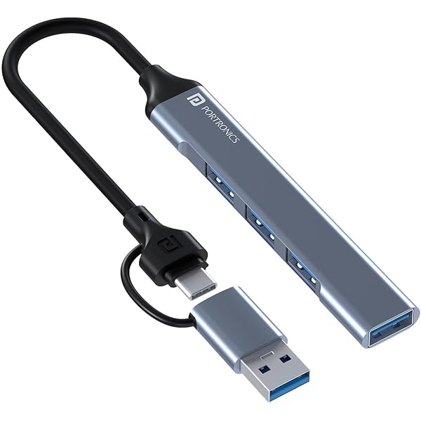 Portronics Mport 31 Pro USB 3.0 Hub Dock (4-in-1) with