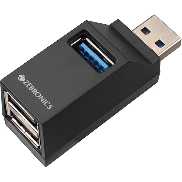 ZEBRONICS 180HB USB HUB, 3 Ports, USB 3.0, Transfer Speeds Upto 5