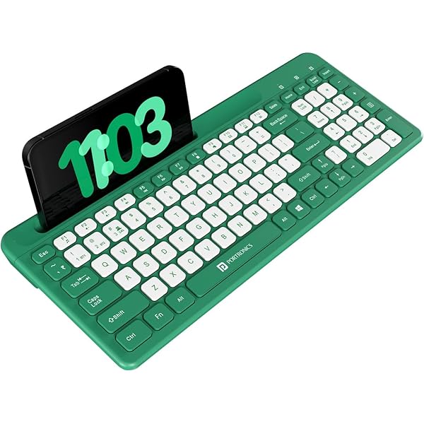 Portronics Bubble Square Wireless Keyboard with Bluetooth +