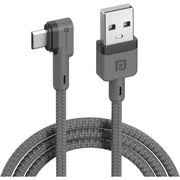 Portronics Konnect L 1.2Mtr, Fast Charging 3A Micro USB Cable with