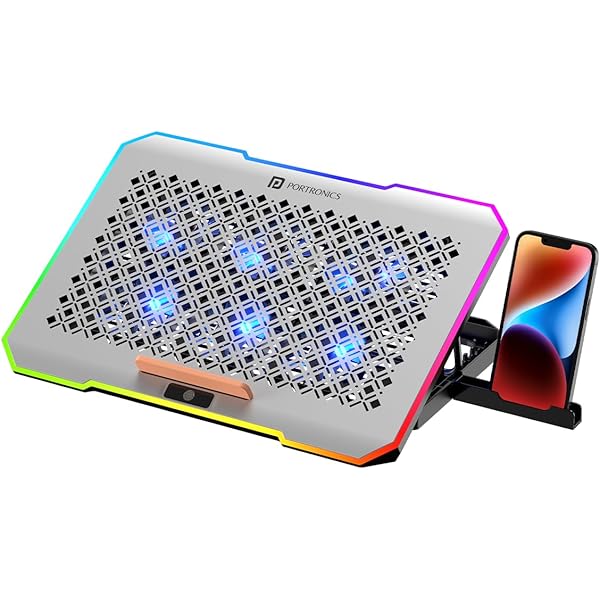 Portronics My Buddy Air Pro Laptop Cooling Pad with 6