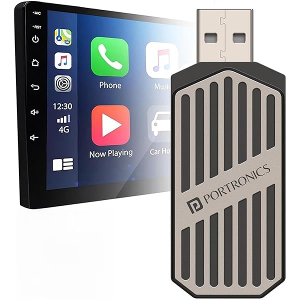 Portronics Tune, 2-in-1 Wireless Car Receiver, Converts Wired Auto
