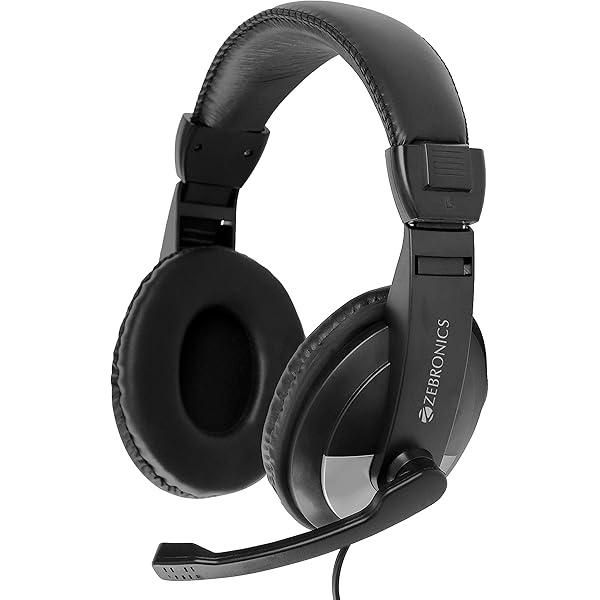 ZEBRONICS Zeb-200HM Wired On Ear Headphone with Mic, Dual 3.5mm